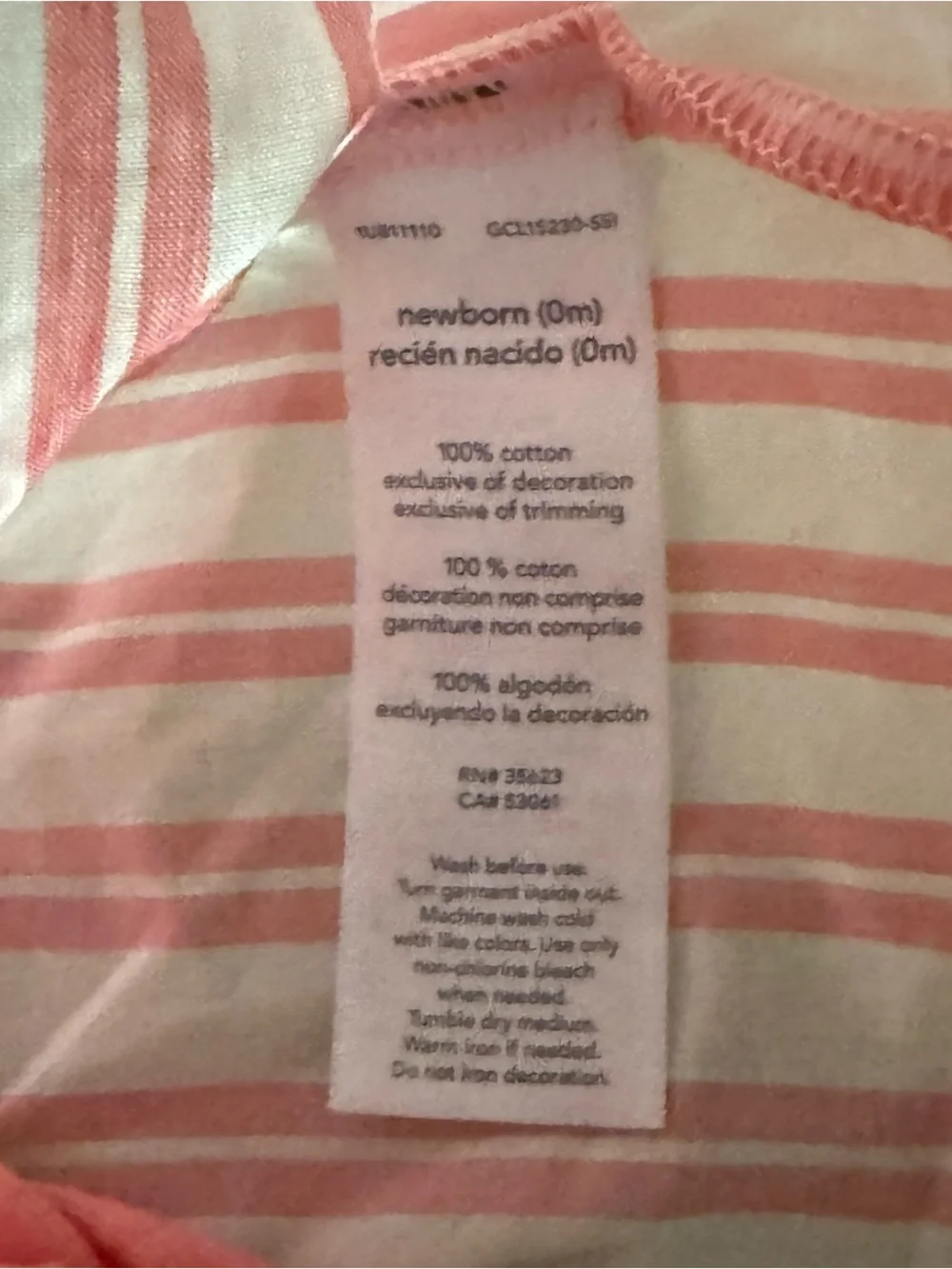 Carter's Pink and White Striped Dress with Matching Bloomers